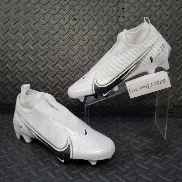 Nike Vapor Edge Pro 360 White Black Football Cleats Men's Sz 12.5 AO8277-100 - Picture 1 of 7